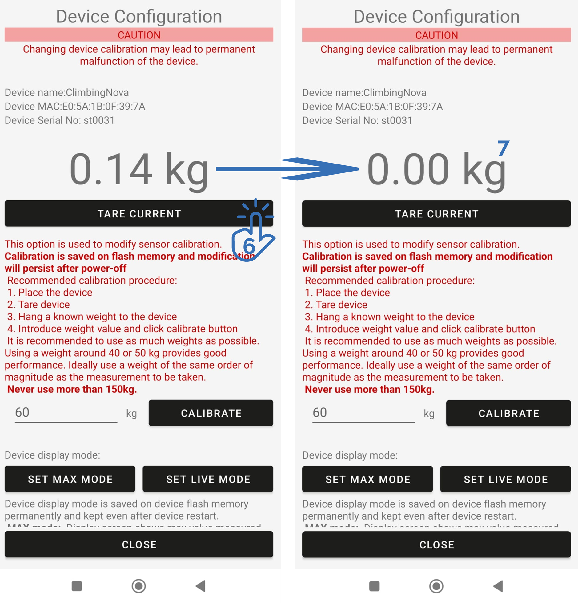 GripMeter device calibration