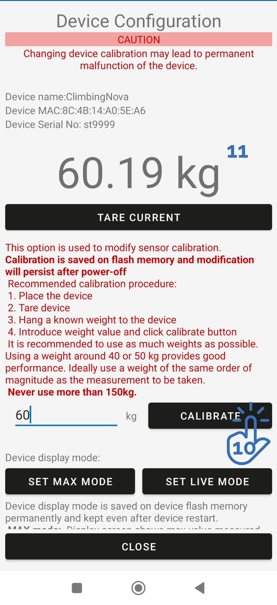 GripMeter device calibration